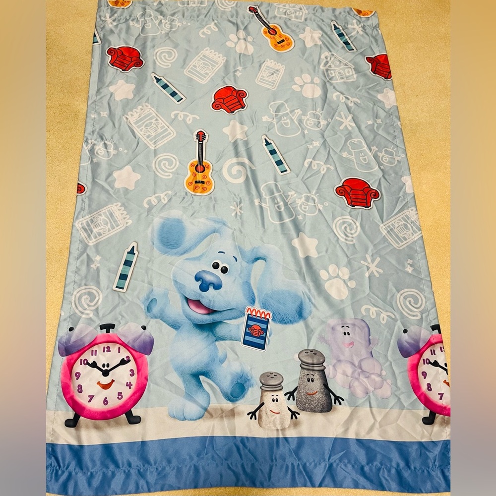 2 Blues Clues Kids Curtain Panels/Drapes - 63” x 41”